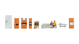 NOCH 16286 - H0 - Figuren-Themenwelt Wohnzimmer